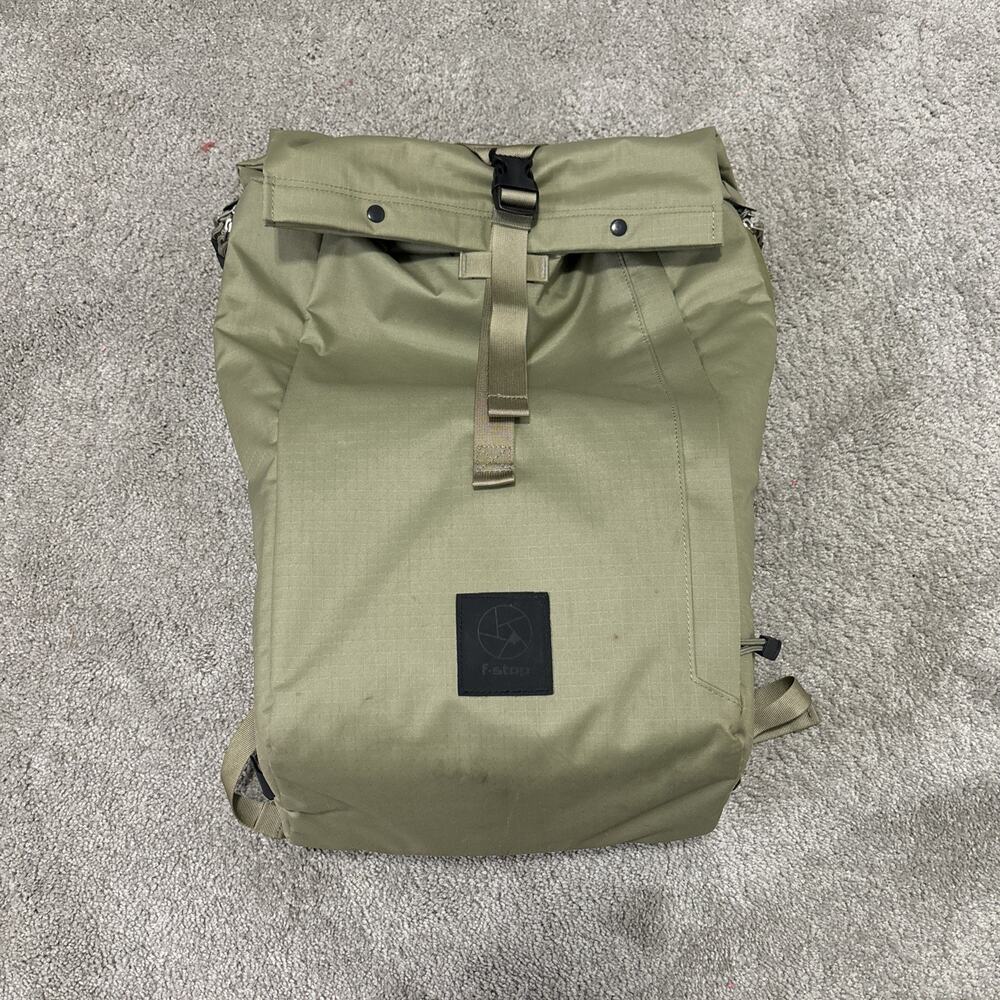 F-Stop Camera Backpack Green Dalston 21L Roll Top Commuter Daypack Travel Bag
